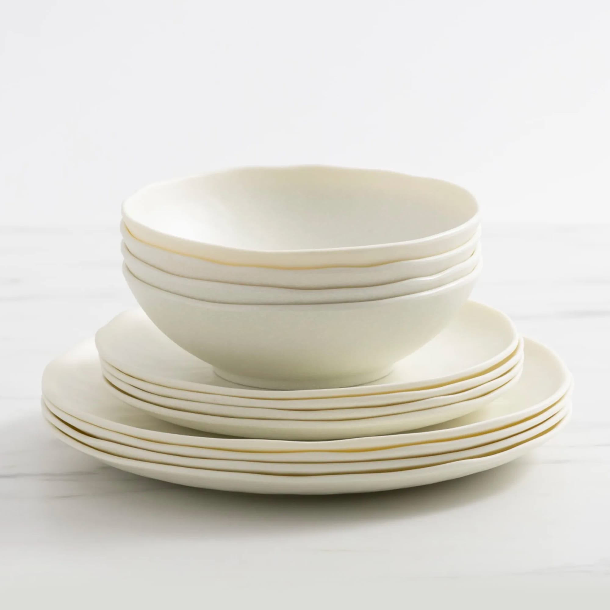Escape Melamine Dinner Set 12pc White Kitchen Warehouse™